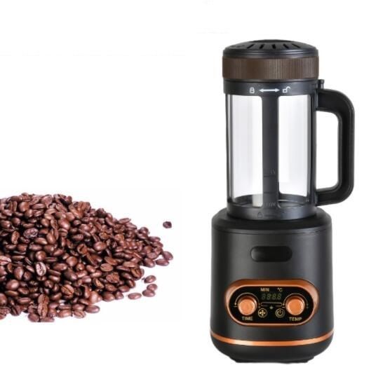 高品質コーヒーロースターマシン2200W自動エアコーヒー焙煎機タイマー付き 冷|熱風調整 ロースト100-400gコーヒー豆 無煙カフェショップ