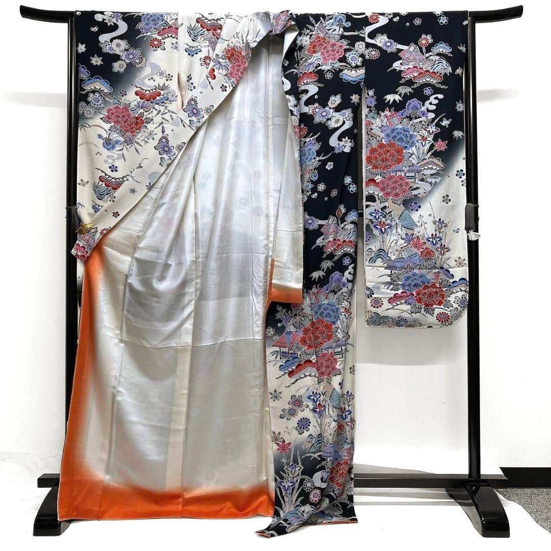 モノトーン 型染め 牡丹 松竹梅 振袖 着物 104a p - メルカリ モノトーン 型染め 牡丹 松竹梅 振袖 着物 104a p - メルカリ
