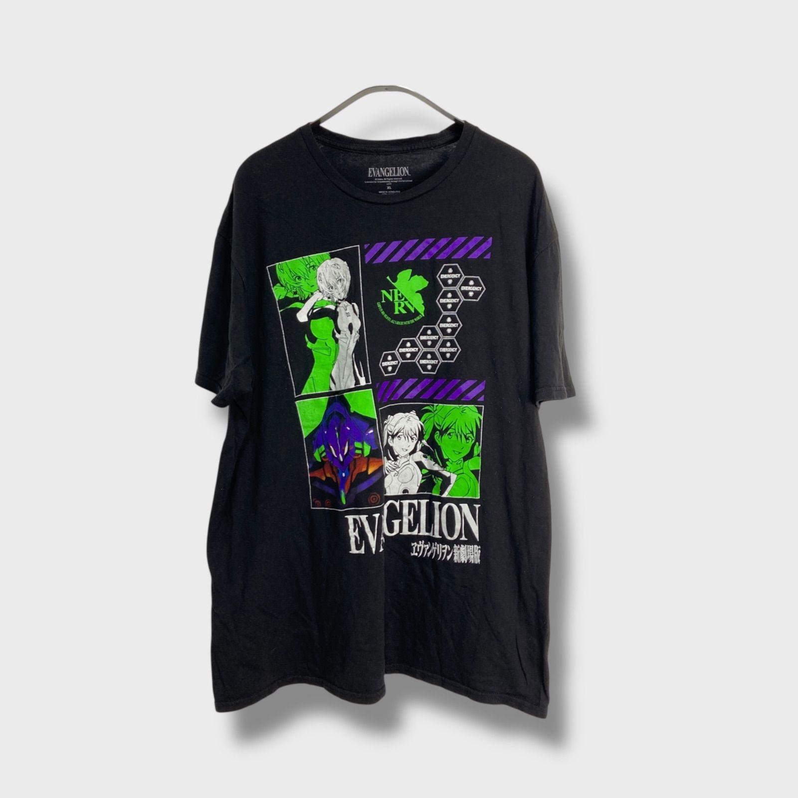 ☆エヴァンゲリオン新劇場版☆半袖キャラTシャツ☆黒XL☆初号機☆綾波 