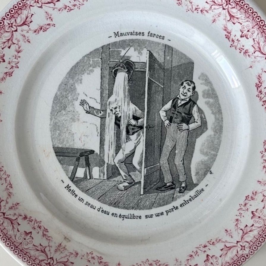 French antique Sarreguemines antique plate 【公式通販】