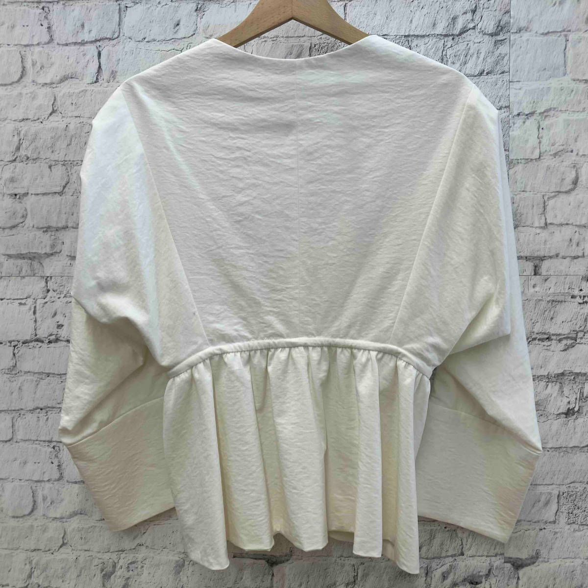 CLANE 2WAY FRILL BOLERO WHITE クラネ 2ウェイ フリル ボレロ ホワイト 長袖ブラウス コットン 14103-0612  サイズ1 - メルカリ