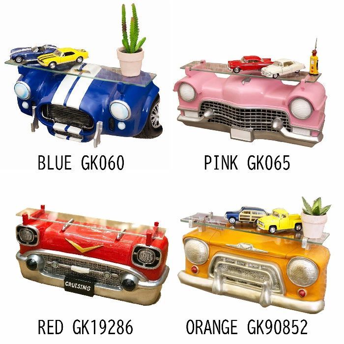 ○ キャデラック カー ウォールシェルフ ピンク （GK065）ディスプレー