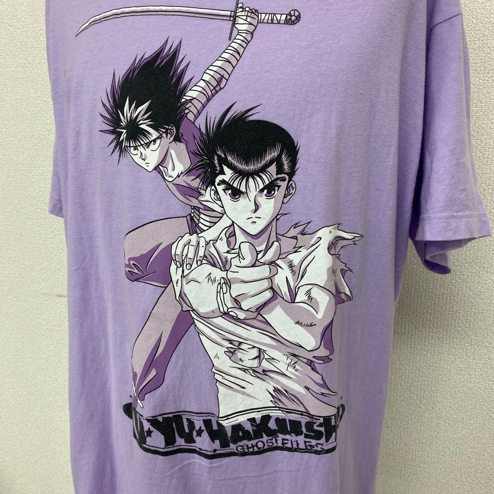 Tシャツ 古着 アニメ 幽遊白書 オールド ヴィンテージ 紫 パープル