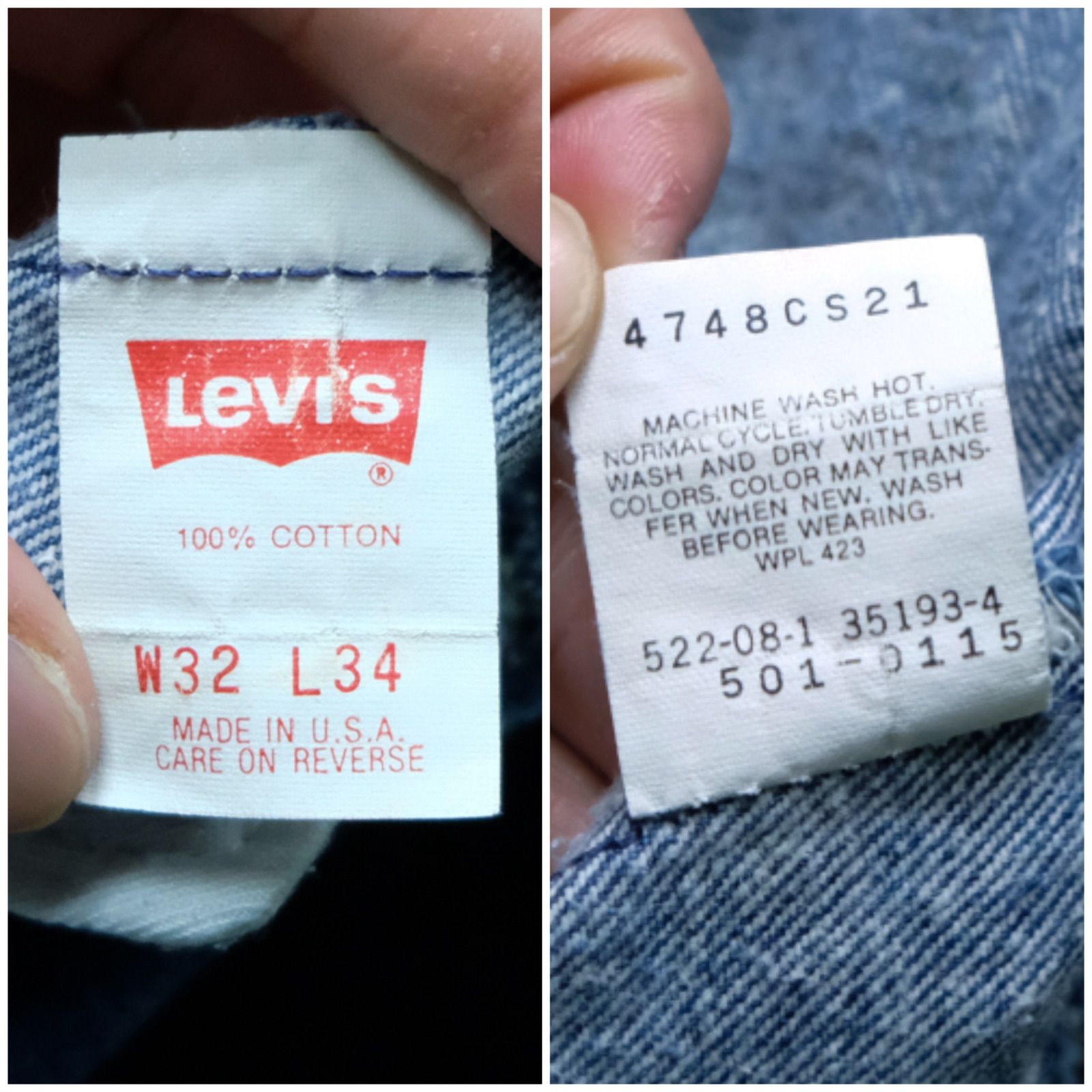 専用です。90's 米国製 Levi's 501 赤文字 522刻印 91年製 90's 米国製 Levi's 501 W32/約79cm 赤文字 522刻印 91年製
