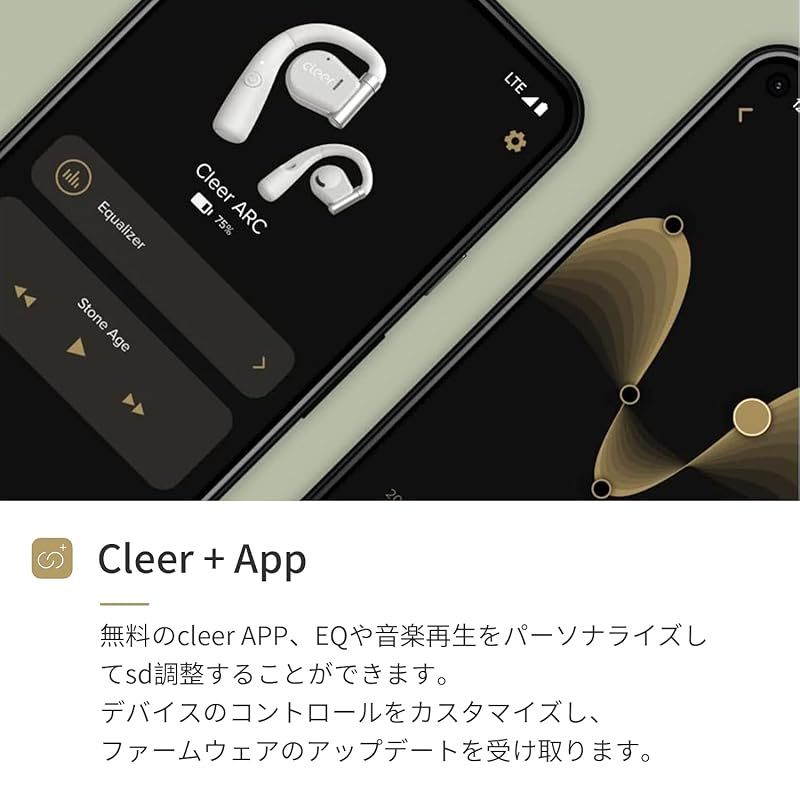 Cleer ARC オープンイヤー型トゥルーワイヤレスヘッドフォン、長時間のバッテリー寿命、タッチコントロール、音楽、ポッドキャストなどのための パワフルなオーディオを搭載…(White) 0 - メルカリ