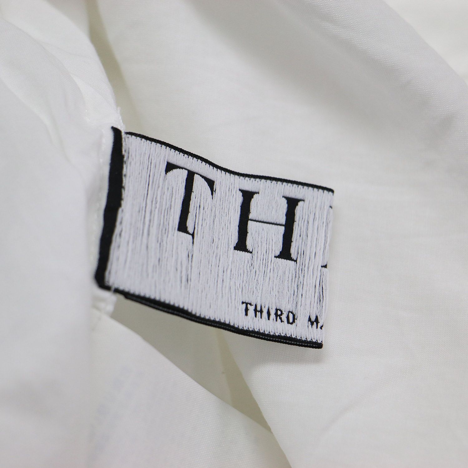  THIRD サードマガジン シャツ ホワイト 白 サイズ 9 M 21春夏 コットン シアー レース ブラウス 長袖 スタンド タック 比翼ボタン トップス レディース 長袖 シャツ ブラウス