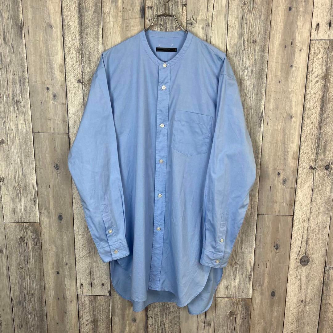 SOPHNET. ソフネット 日本製 ノーカラー 長袖 ドレス シャツ XL