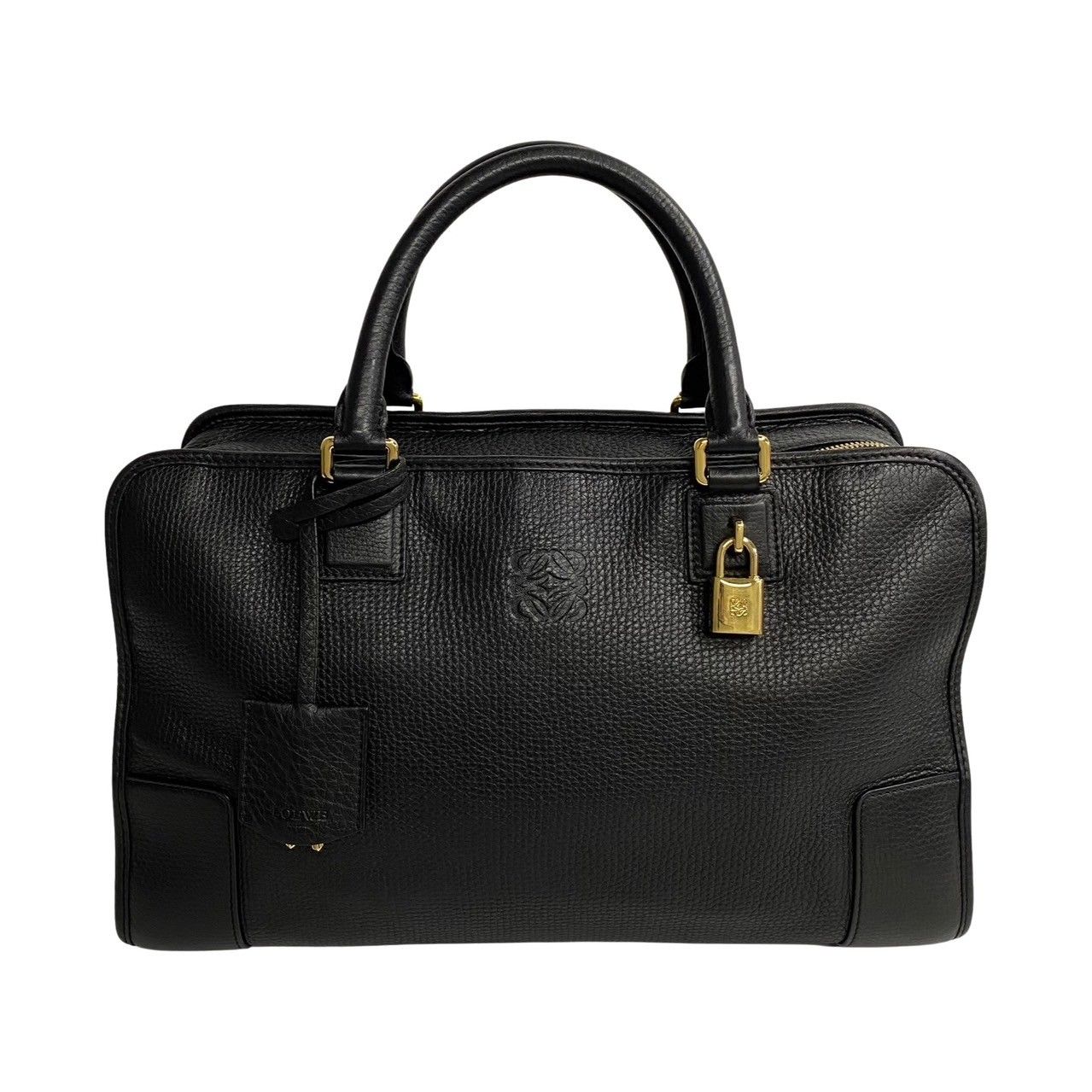 ほぼ未使用 LOEWE ロエベ アマソナ 36 アナグラム レザー 本革 