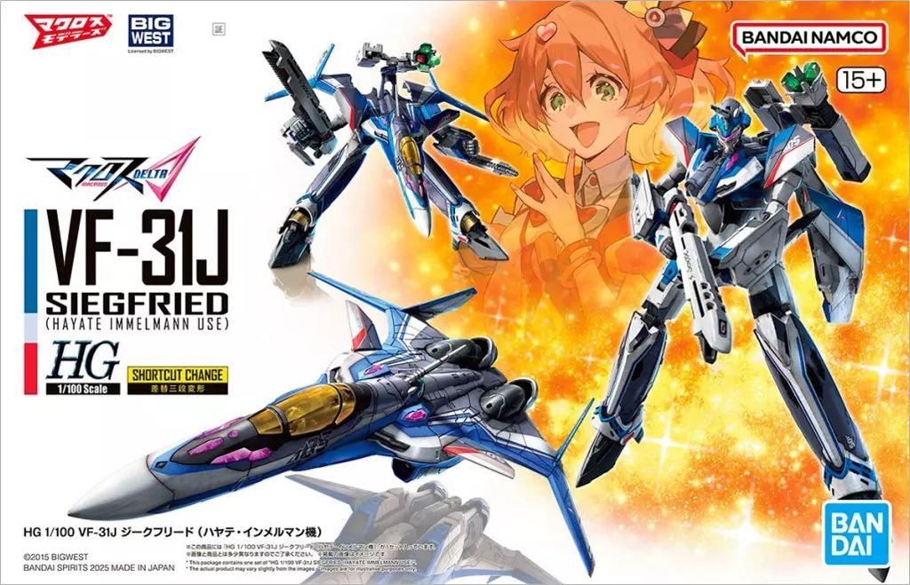 中古】プラモデル 1/100 HG VF-31J ジークフリード(ハヤテ機