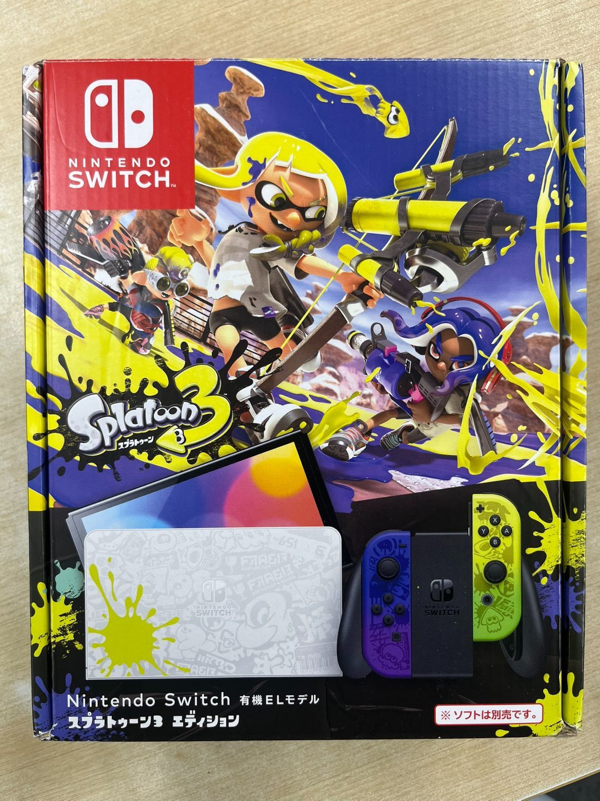 箱擦れ Nintendo Switch 有機ELモデル スプラトゥーン3エディション 4902370549706