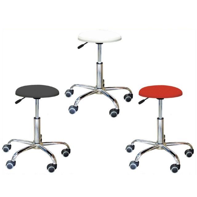 ルネセイコウ 昇降スツール ブランチクッションスツール 日本製 完成品 BRC-4659　ブラック・クロームメッキ