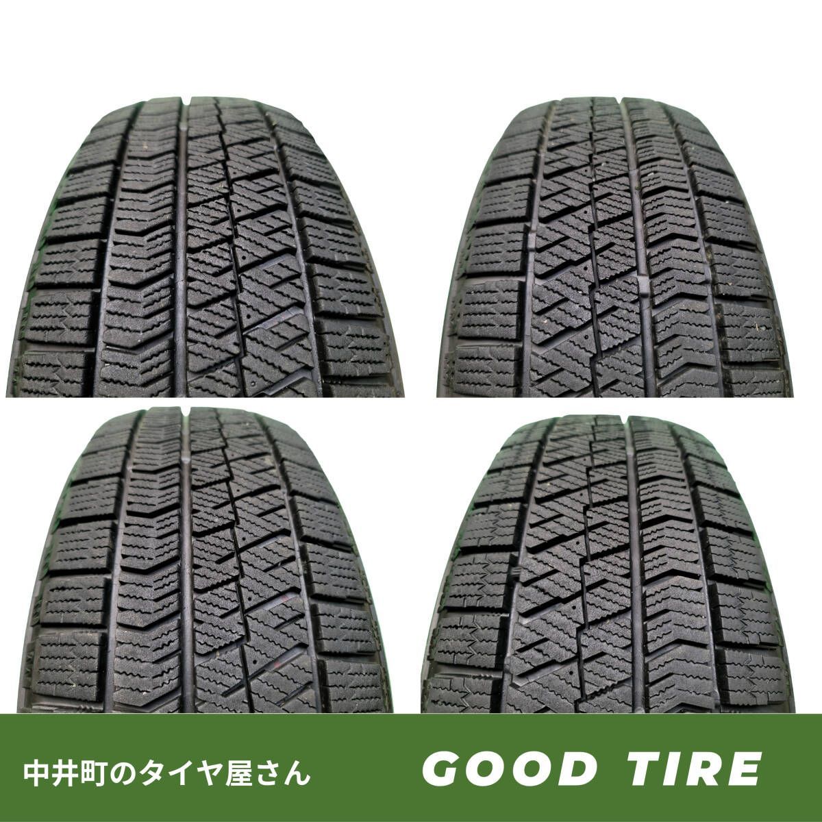 185|60R15 ブリヂストン BLIZZAK VRX2 4本 2025年製 8分山 タイヤ アクア フィット シエンタ 6940