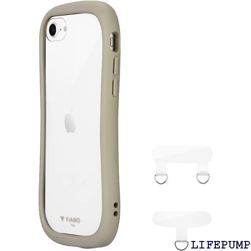 ルプラス iPhone SE 第3世代 /SE 第2世代 /8 耐傷・耐衝撃ハイブリッドケース ViAMO freely グレージュ LN-MISS22VMFGG 1143