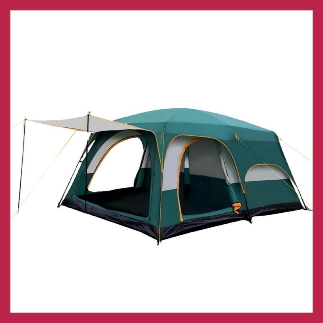 South Light ツールームテント 2〜8人用 グリーンステージ 2ルーム