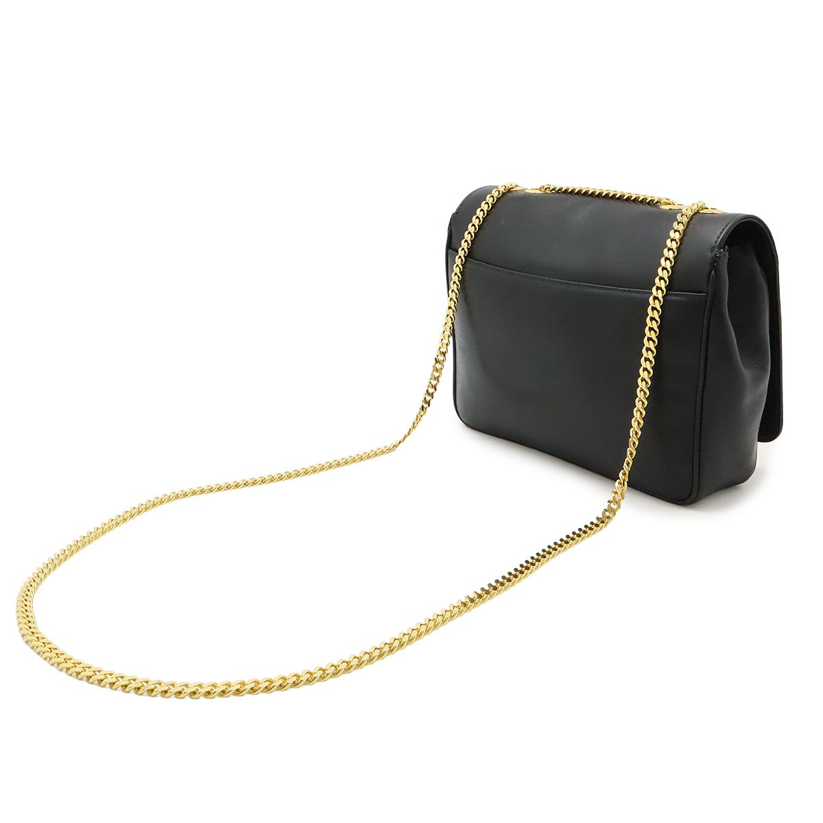 CELINE セリーヌ トリオンフ ロゴ フラップ チェーンショルダー