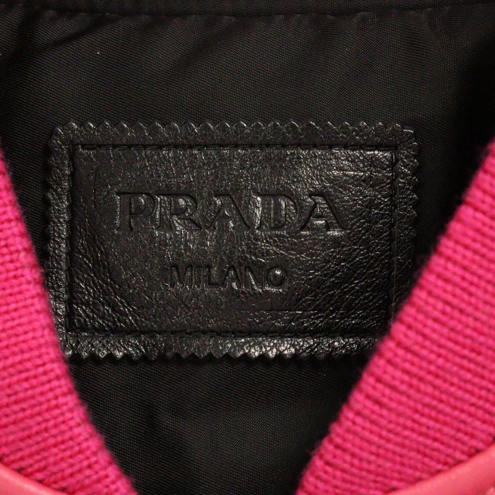 PRADA (プラダ) オーバーサイズ ナッパレザーボンバージャケット