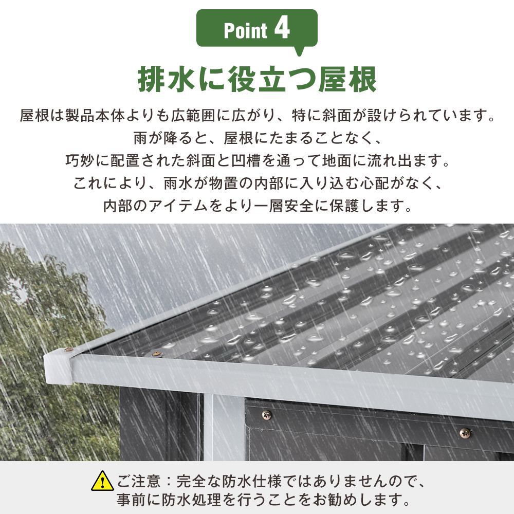 2024新登場！ 物置 屋外スチール 倉庫 収納庫物置W99xD105xH160CM