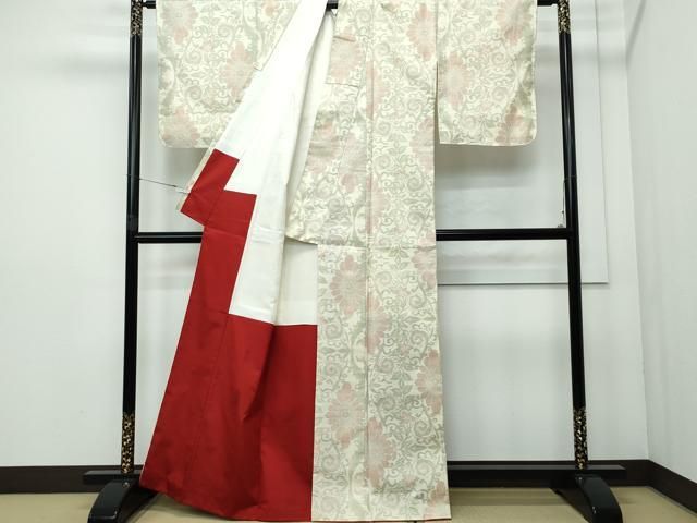 平和屋着物○本場大島紬 白大島 花唐草文 正絹 逸品 CAAR8064vf - メルカリ