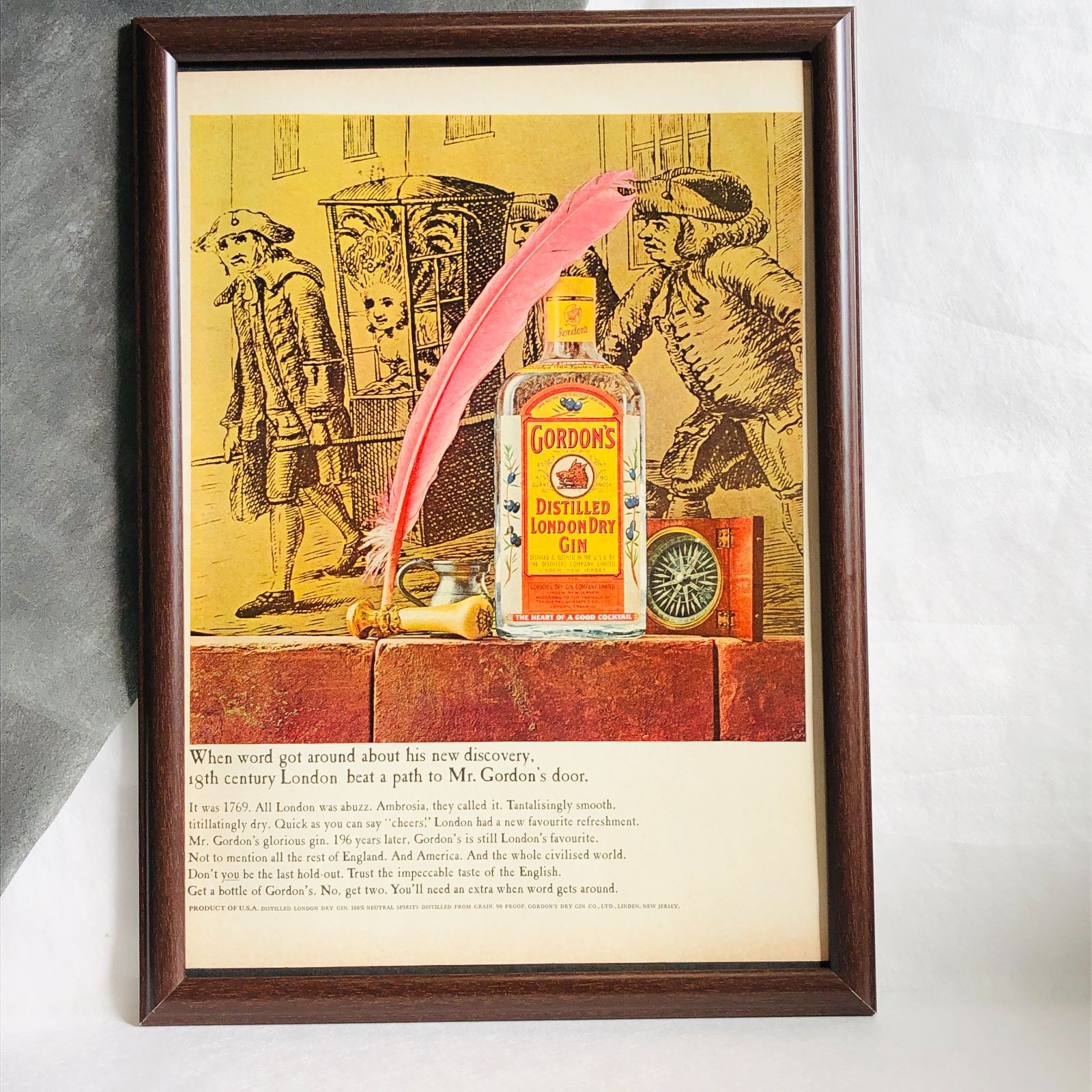 オリジナル 広告 ビンテージ 当時物 『 ゴードンジン 』 50's