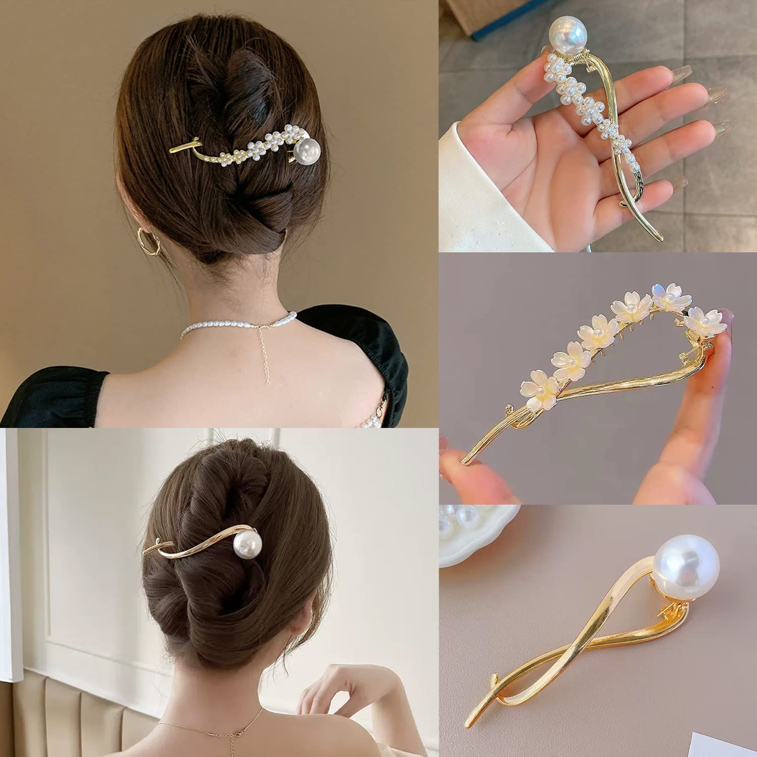クリップ しっかりとまる 大きめ 髪飾り かみどめ 髪留め ヘア ヘアピン ヘアクリップ セット バンスクリップ