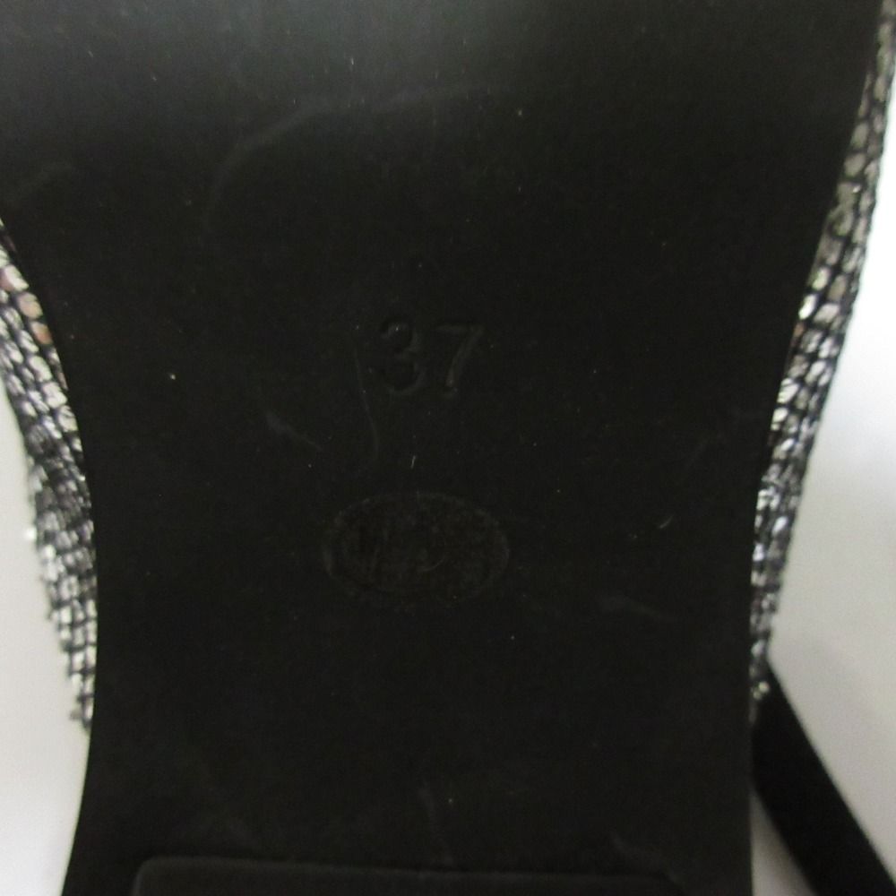 maison special メゾンスペシャル 2way Ribbon Mule ポインテッドトゥ ミュール サンダル サイズ37 24cm シルバーカラー レディース 古着 KIN-KAAI_COM