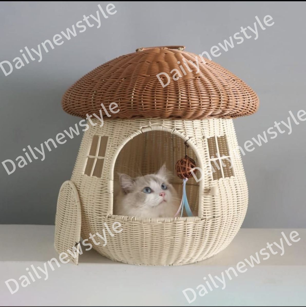 人気推薦◆猫ハウス 猫小屋 ペットハウス PP藤編 あんていせい 四季折々 水洗 耐摩耗耐把持 大空間 快適 小中型 洗える 軽い オシャレ