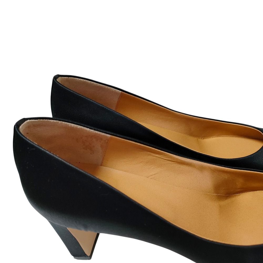 美品 KATIM カチム サテン ポインテッドトゥ パンプス シューズ 38  