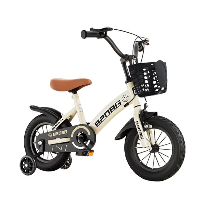 HZDMJ 子ども自転車 12 14 16インチ 補助輪付き 子供用 可愛い 女の子 幼児用自転車 組み立て簡単 2 ～ 7歳 低学年 男の子 高さ調節 カゴ付 キックスタンド 誕生日 プレゼント ギフト 1