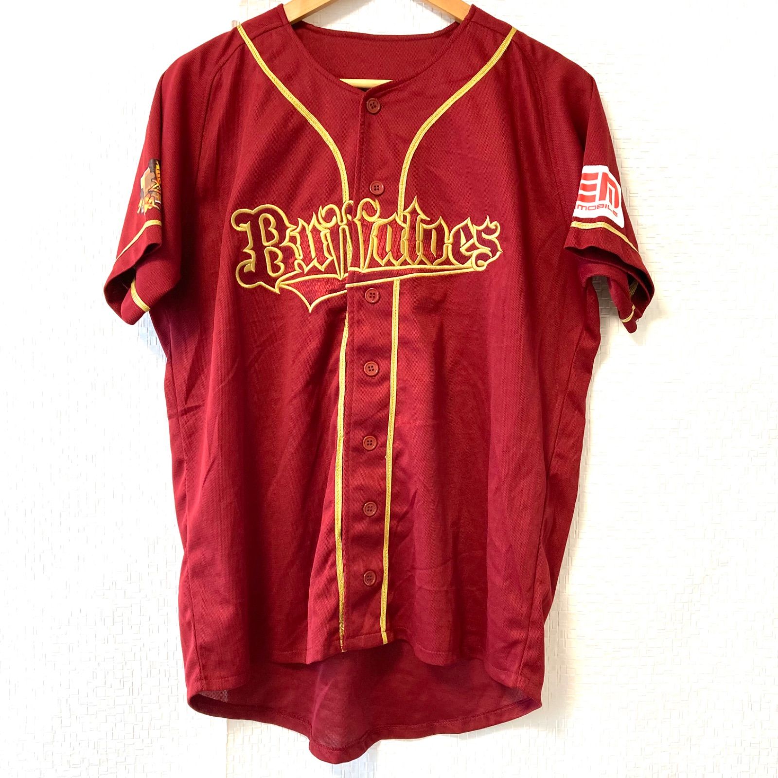 NPB刺繍入り 半袖ハーフジップシャツ Oサイズ オリックス・バファローズ 1.jpg