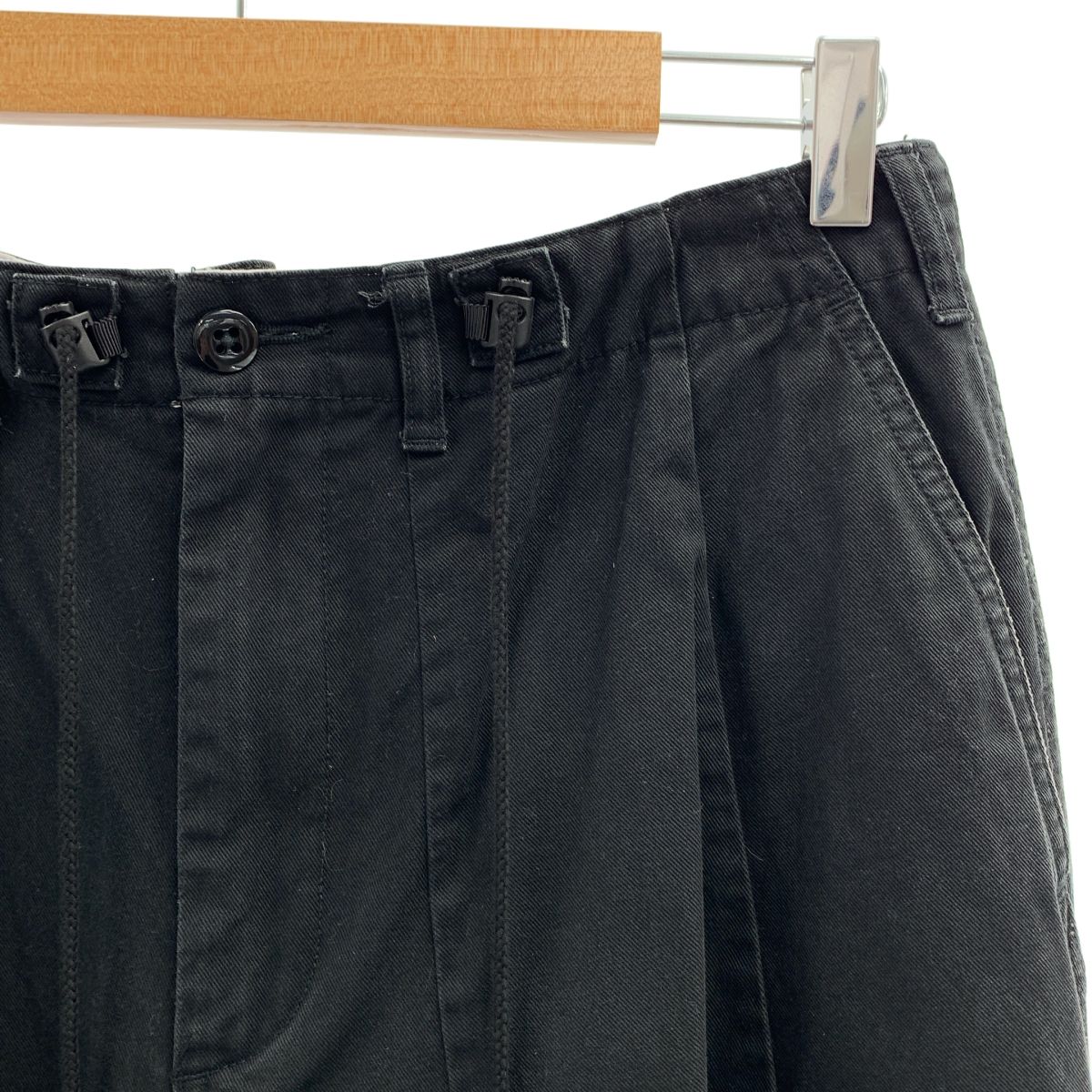 Needles ニードルス H.D. Pant Military ミリタリー ヒザデルパンツ S ブラック メンズ