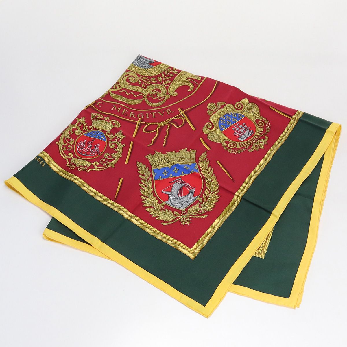 HERMES エルメス カレ90 パリの紋章 スカーフ シルク/シルク100