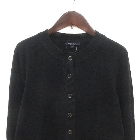 バーバリー ロンドン ニット カーディガン 長袖 ロゴ ワンポイント ■GY49 BURBERRY LONDON バーバリー ロンドン フルジップ コットンニット