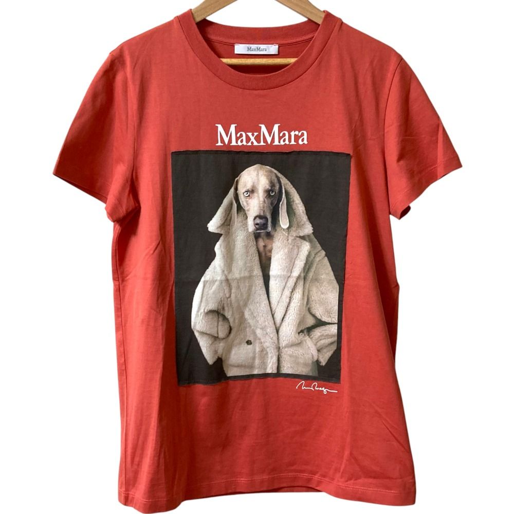 23年製 Max Mara マックスマーラ VALIDO Tシャツ Sサイズ オレンジ レディース 古着