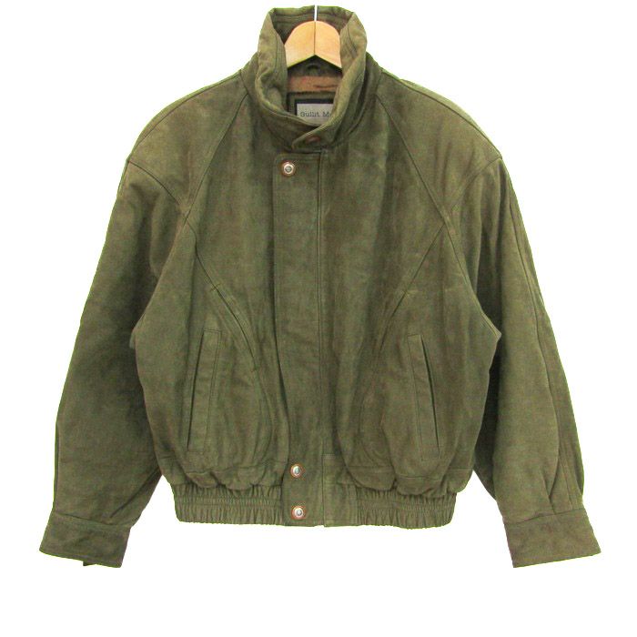 ガリットメン スタンドカラージャケット レザージャケット アウター メンズ 50サイズ カーキ系 Gullit Men 