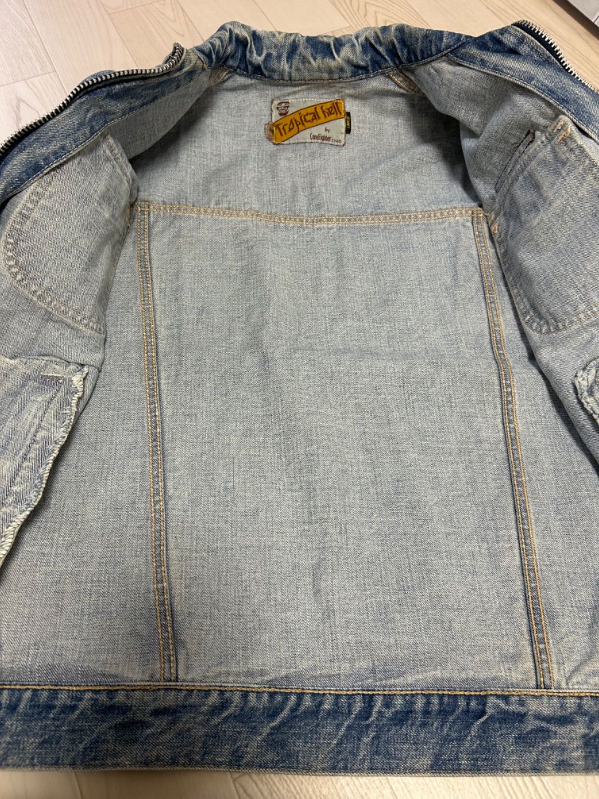 コアファイター tropicalhellデニムジャケット COREFIGHTER コアファイター トロピカルヘル デニムジャケット Lサイズ 希少 90年代