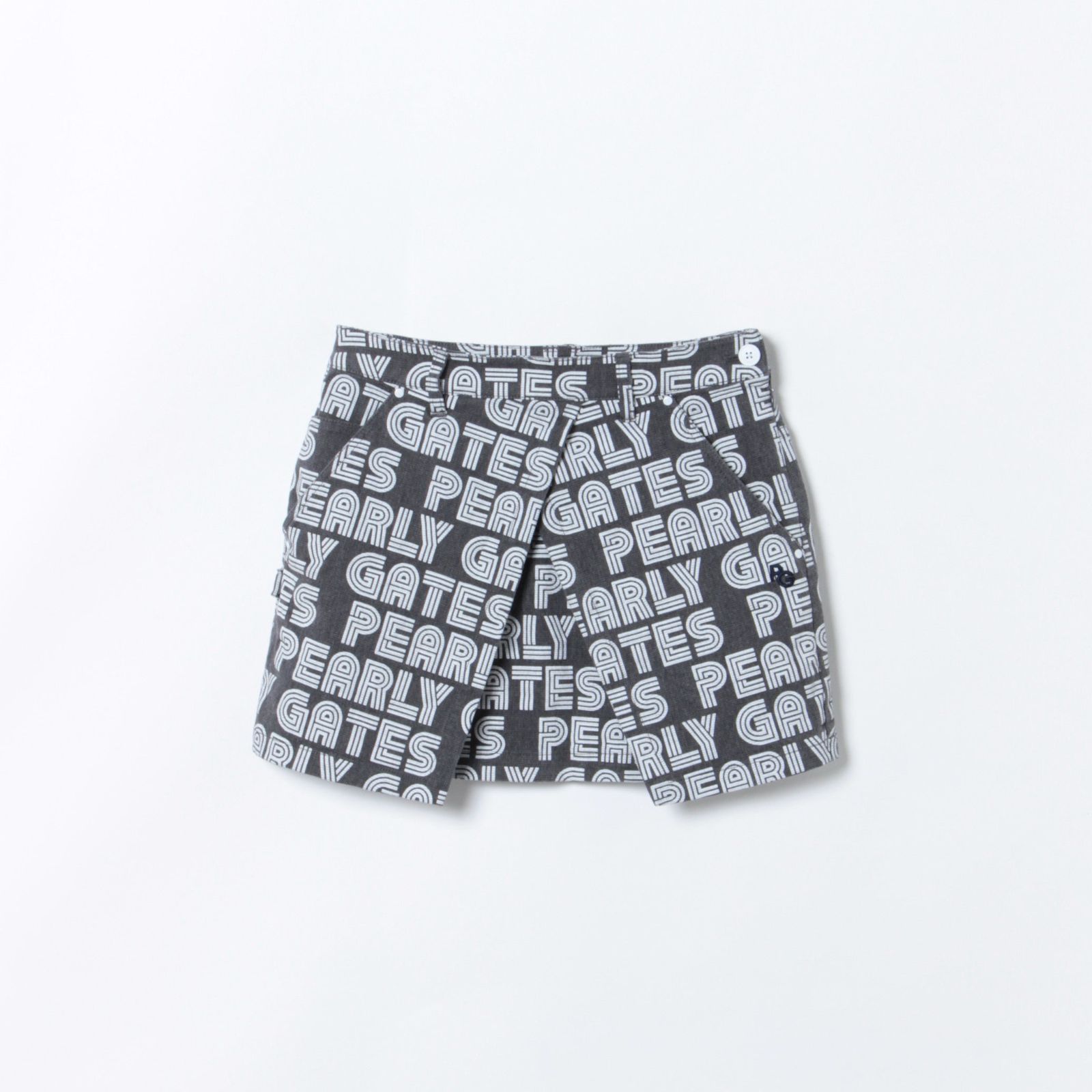 【認定リユース品】グログラン ストレッチスカート ＜ラインロゴ柄プリント＞