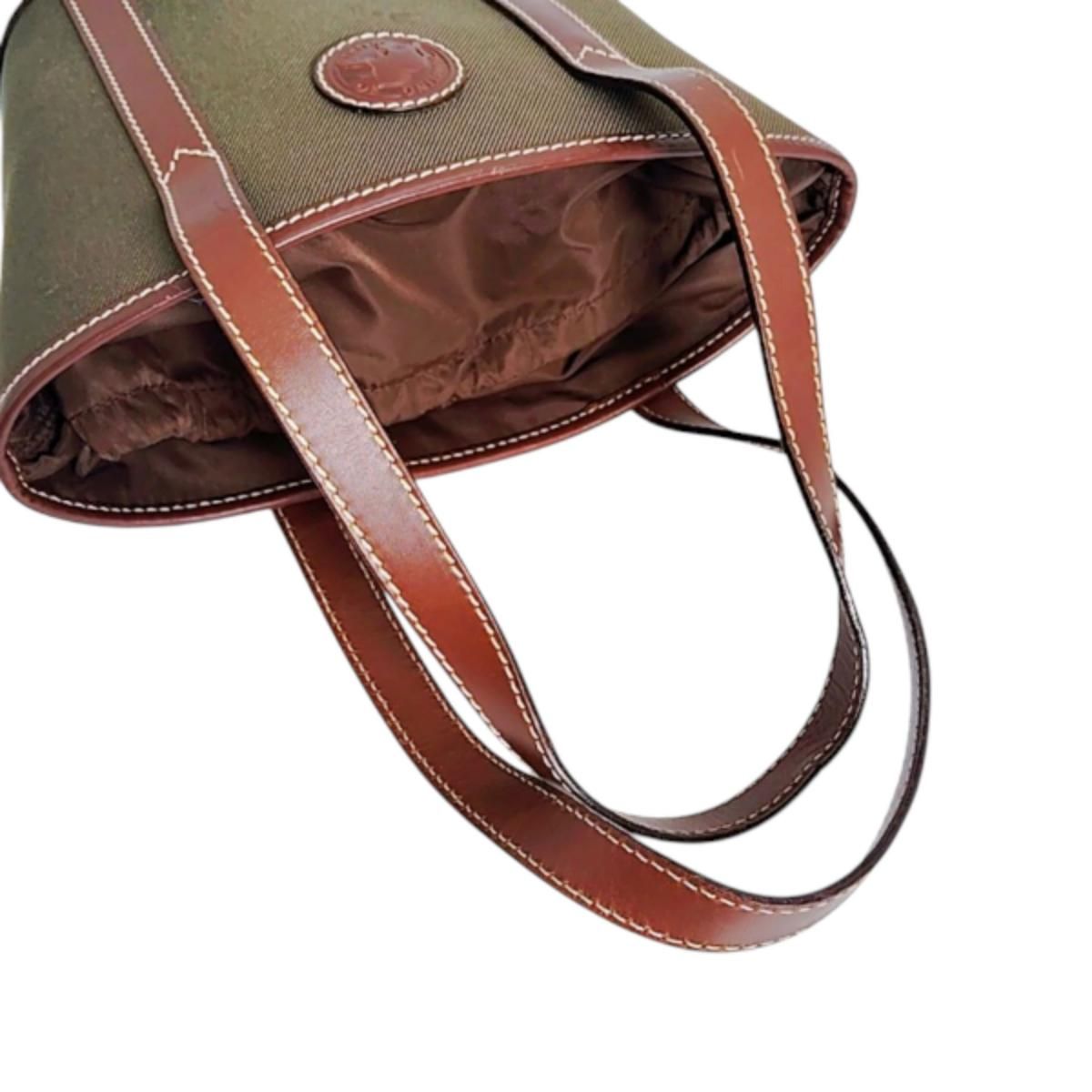 ハンティングワールド ハンドバッグ グリーン×ブラウン HUNTING WORLD