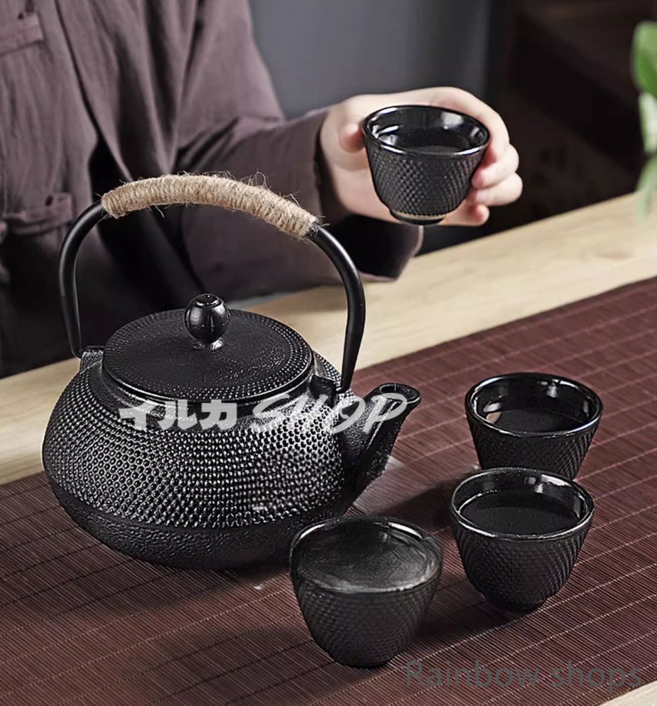 茶壺 手彫り鉄壺 鉄やかん 鉄分補給 未塗装鉄器 茶道具 鉄 壺」の人気