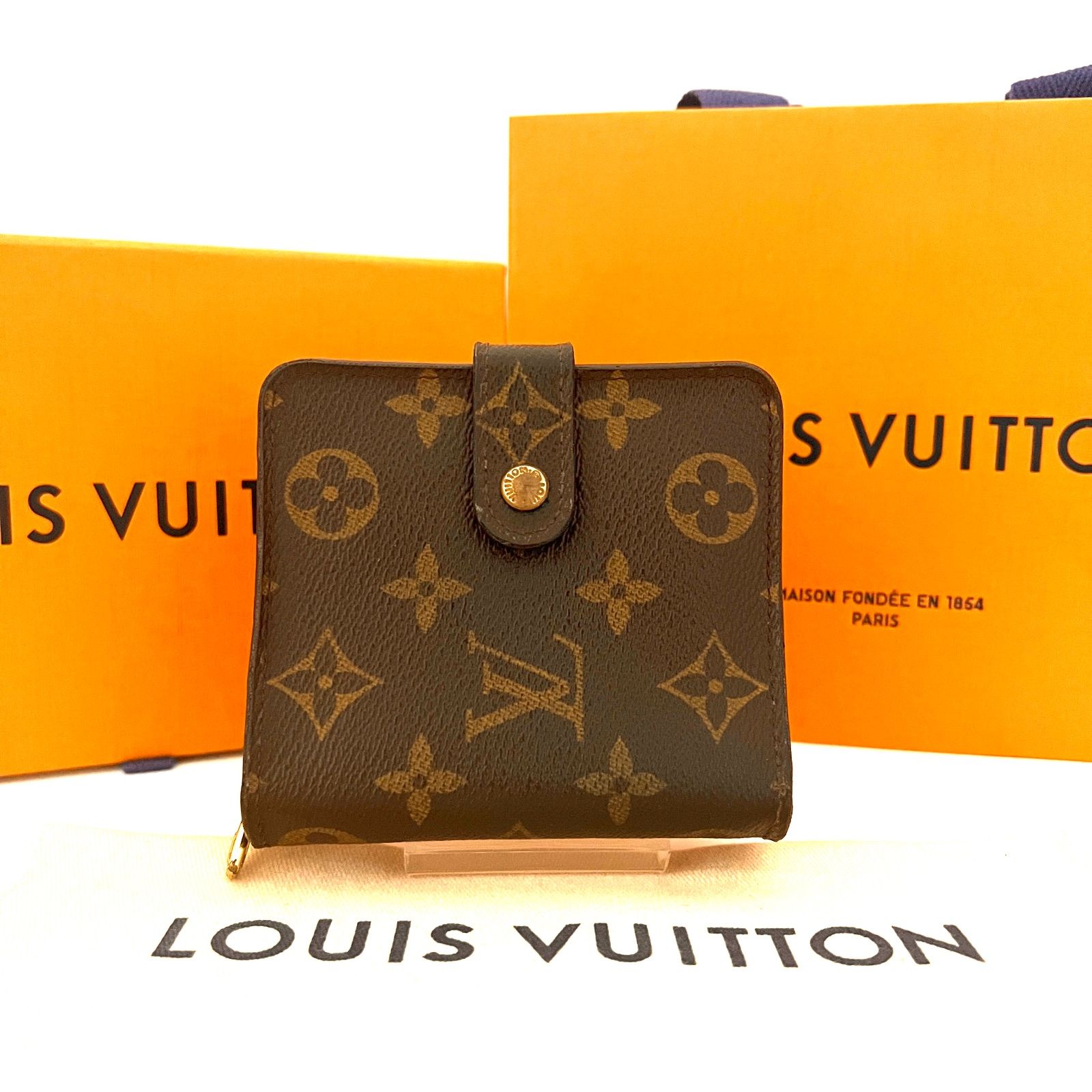 ✨極上美品✨ルイヴィトン❤️ モノグラム コンパクトジップ 二つ折り