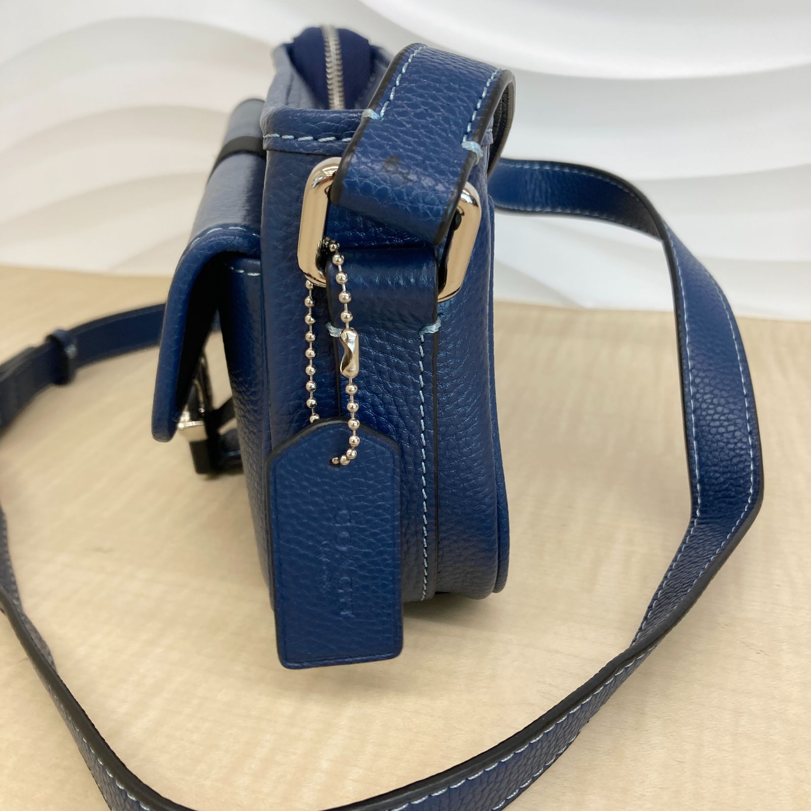 美品】COACH コーチ ショルダーバッグ クロスボディ ネイビー 斜め掛け 