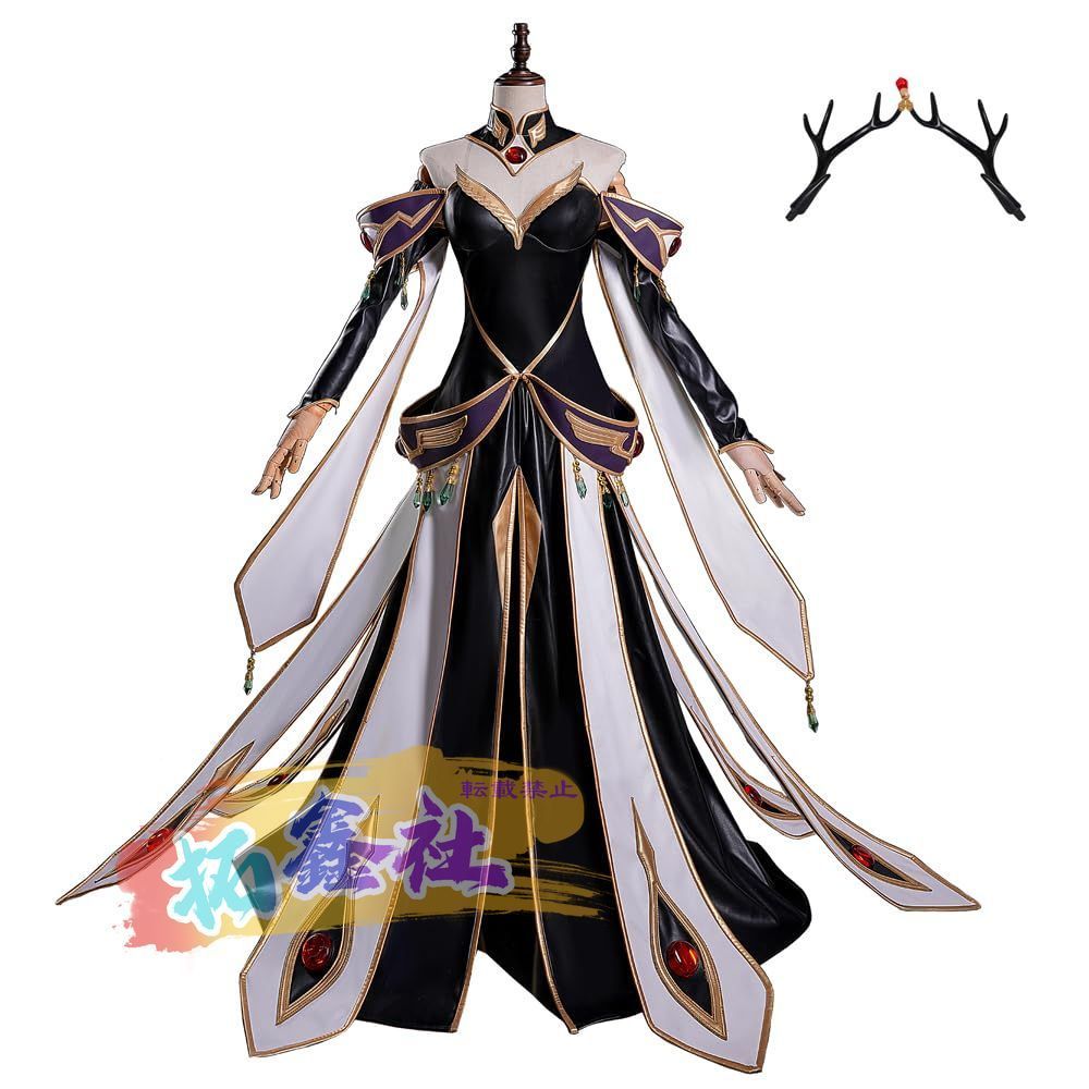 コードギアス 反逆のルルーシュ C.C. ブリタニア衣装 C.C. 皇后 正装 コスプレ衣装 豪華版 フルセット 衣装 学園祭 文化祭 ハロウ