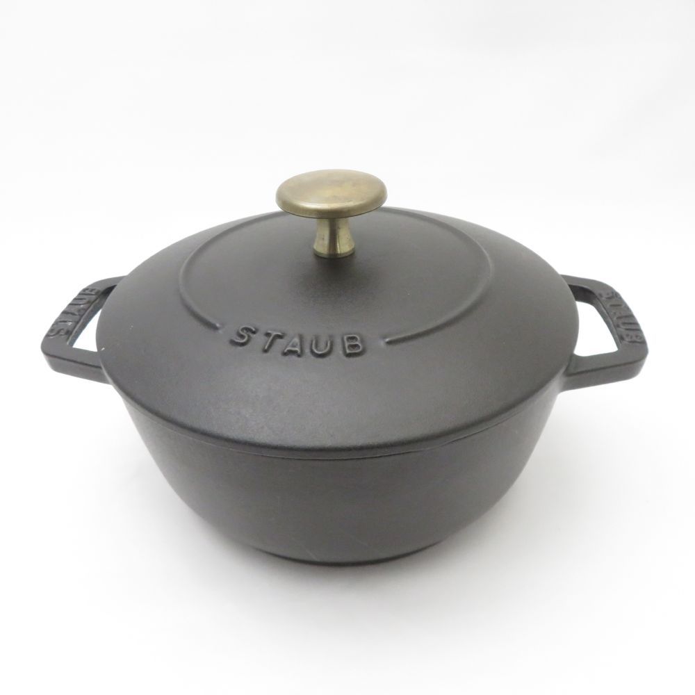 STAUB ストウブ Wa-NABE S フレンチオーブン 両手鍋 ほうろう 16cm 1.1L 鋳物ホーロー 鉄 料理 調理器具 SU12219H2