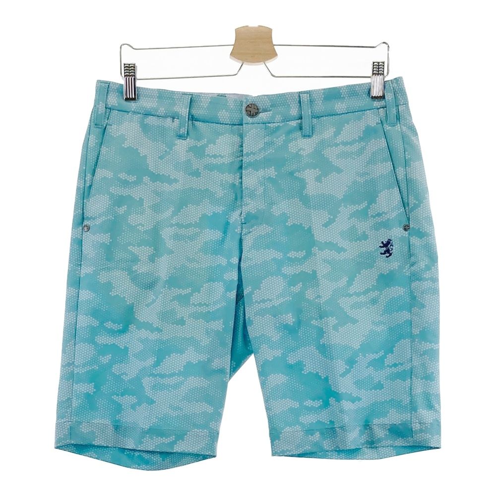 Admiral 水色 ハーフパンツ L サイズ：L ADMIRAL アドミラル ハーフパンツ 迷彩 カモフラ柄 ブルー系