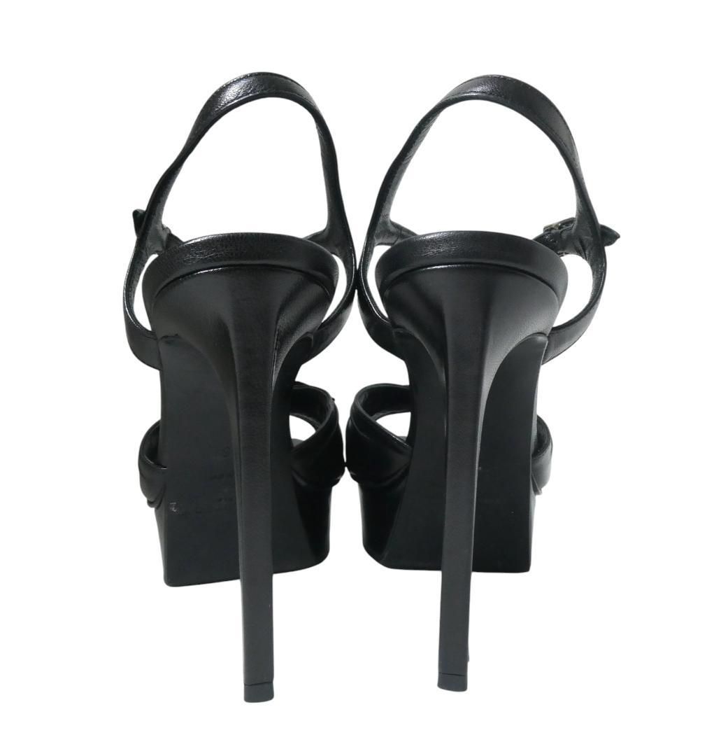 美品 SAINT LAURENT PARIS サンローラン サンダル パンプス リボン 