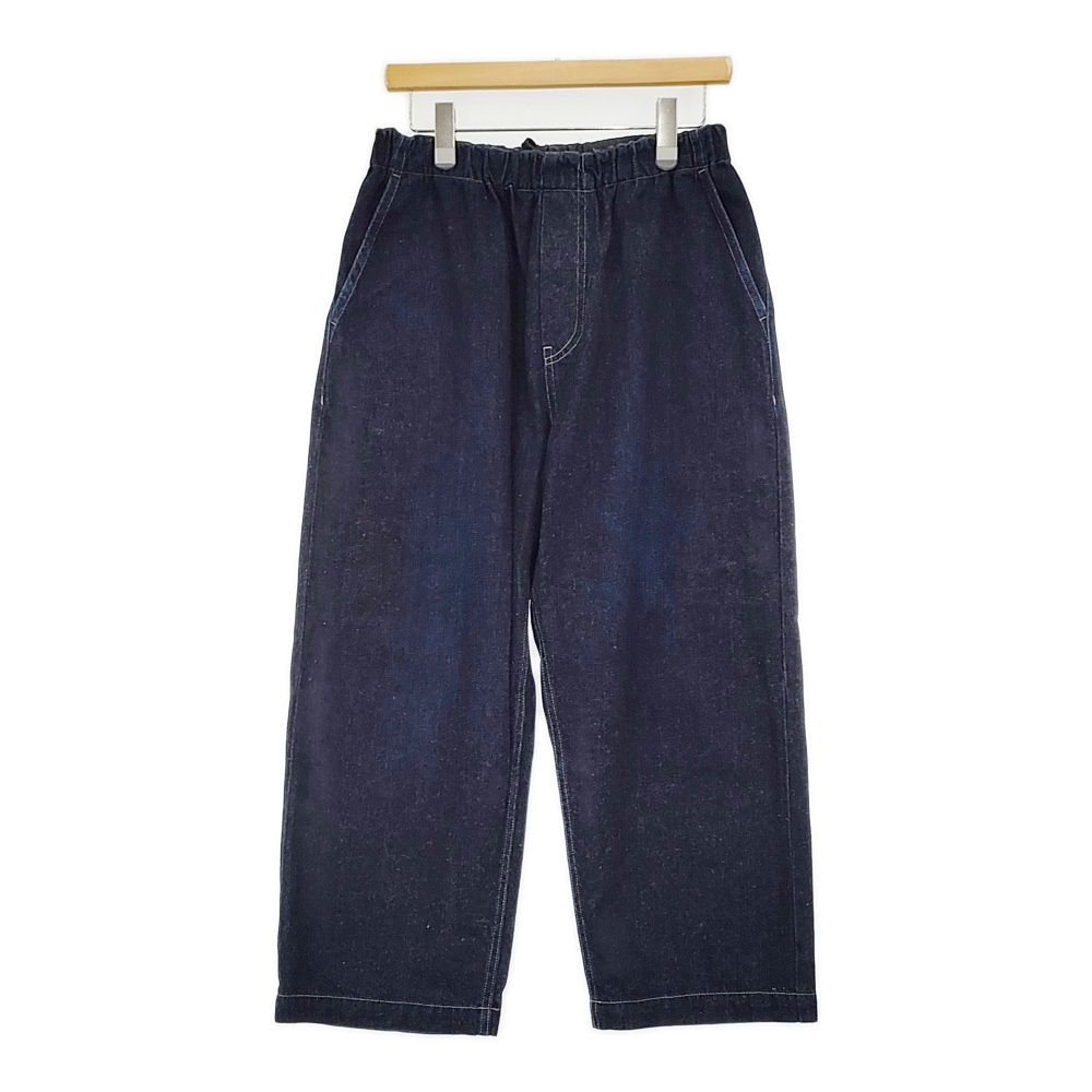 nest Robe UpcycleLino BASIC コットンリネンデニムワイドパンツ サイズ1 600225-7024-6 ネイビー レディース ネストローブ 5-0930G♪
