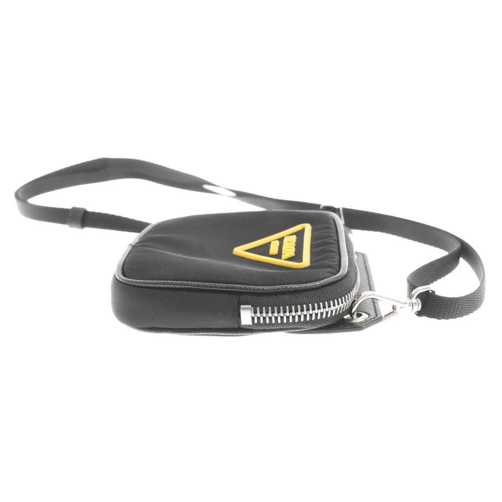 PRADA ブラック ミニポーチ コインケース ストラップ付き プラダ