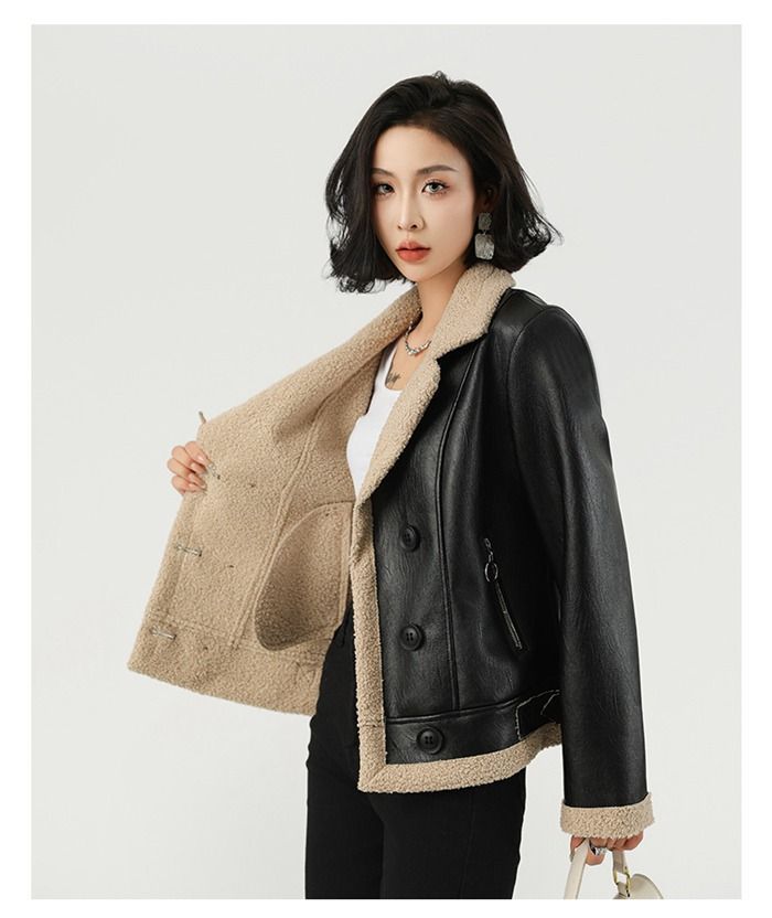 アウター フェイクレザー