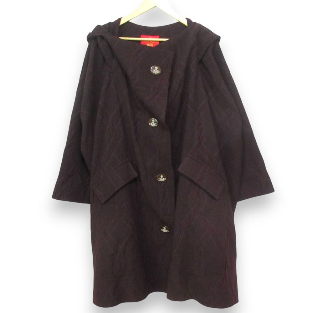 【極美品】ヴィヴィアンウエストウッド オーブボタン 変形 オーバーサイズコート 良品 Vivienne Westwood ヴィヴィアンウエストウッド レッド