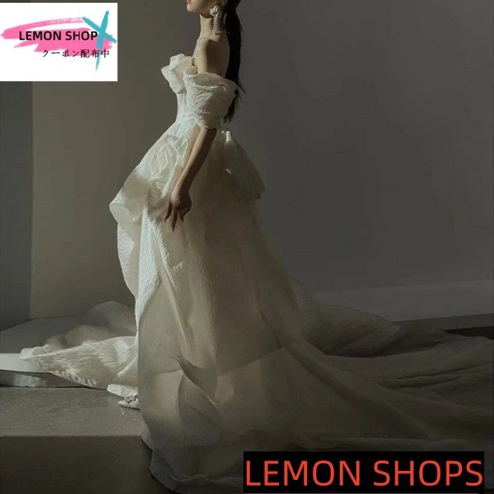 ♥ 2025 ウェディングドレス マーメイドドレス オフショルダー 花嫁ドレス レース Vネック セクシー トレーンドレス 二次会ドレス 白 結婚式ドレス ウエディング ドレス 花嫁ドレス ブライダルドレス ロングドレス ホワイトLEMON