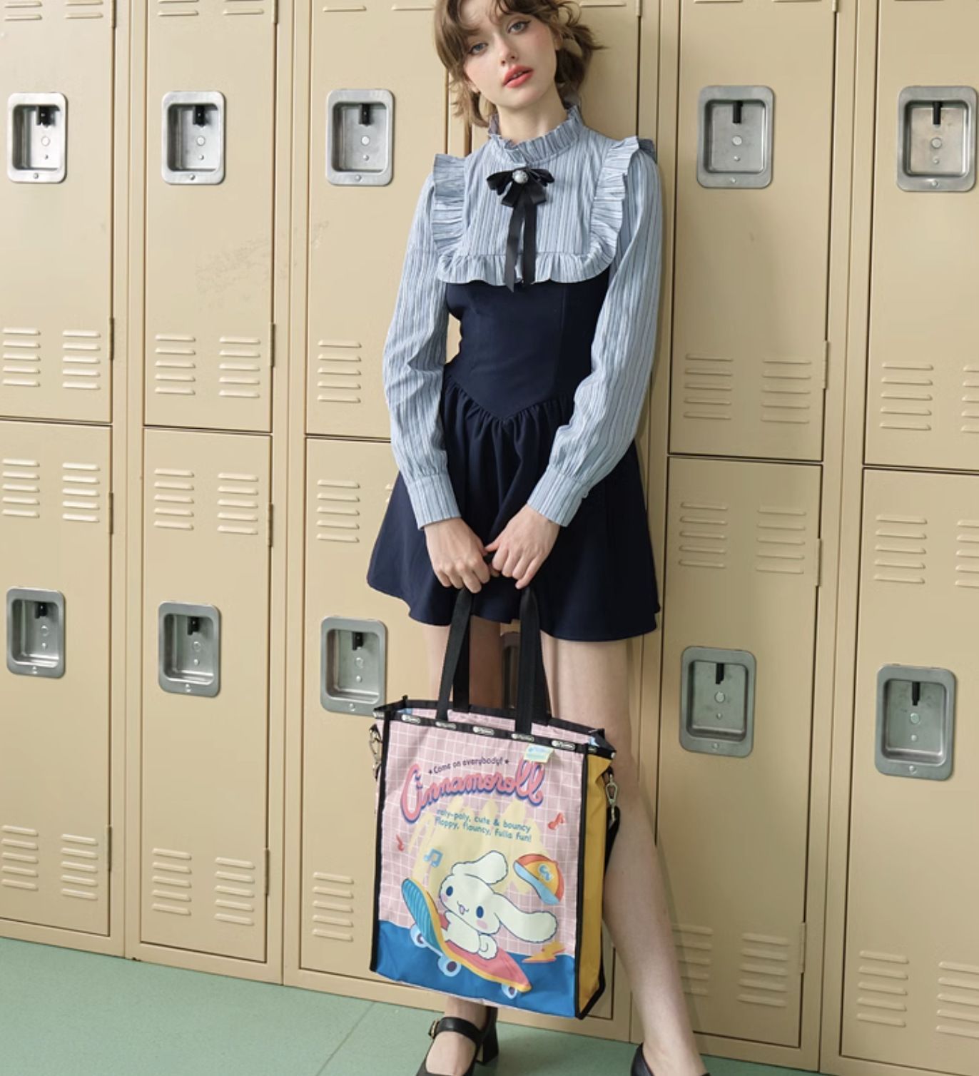 海外限定】LeSportsac シナモロール サンリオ ショルダーバッグ トート 